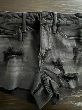 SO Black Distressed Denim Jean Shorts